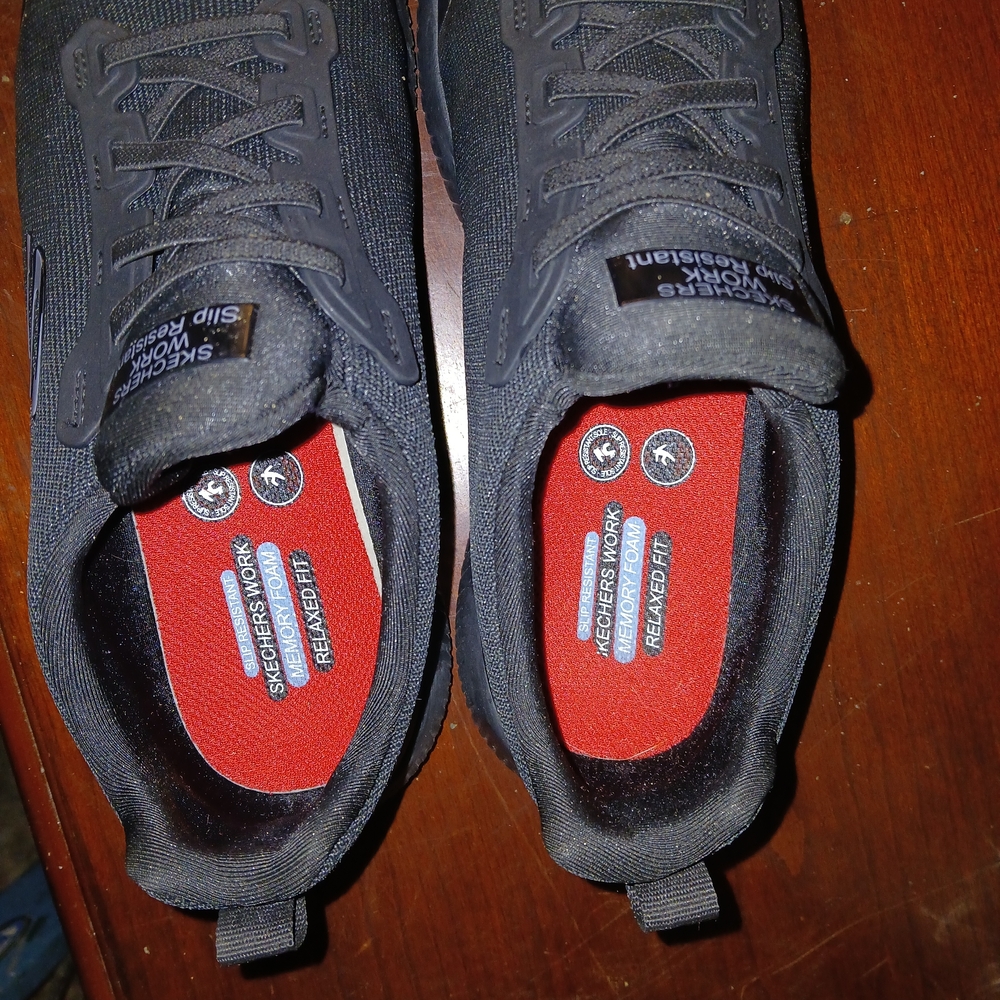Skechers Men's Black Slip-On Sneakers - Picture 3 of 5